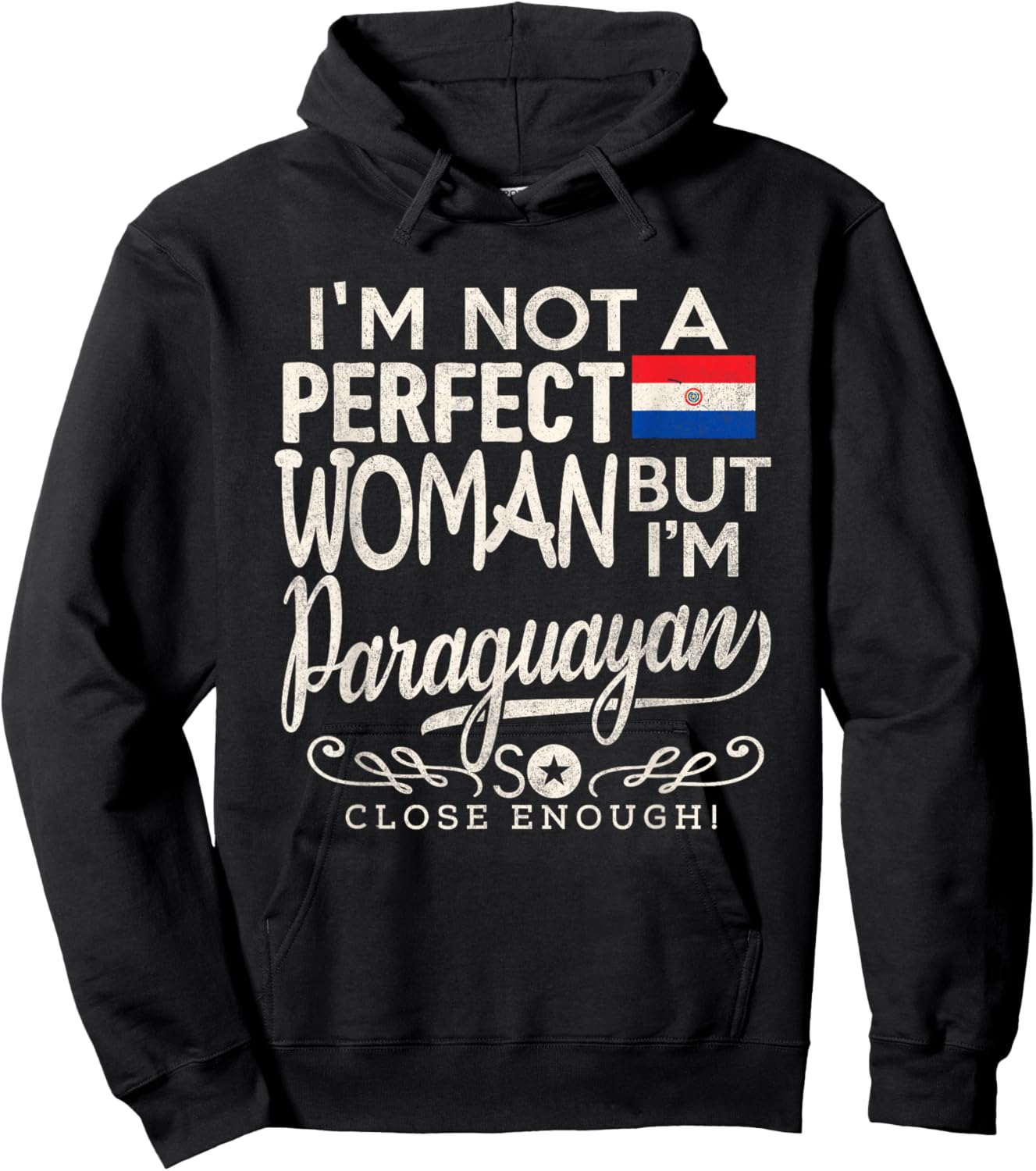 Paraguay Flag Woman Shirt Paraguayan Pride Souvenir Funny Hoodie - Hoodie | Black