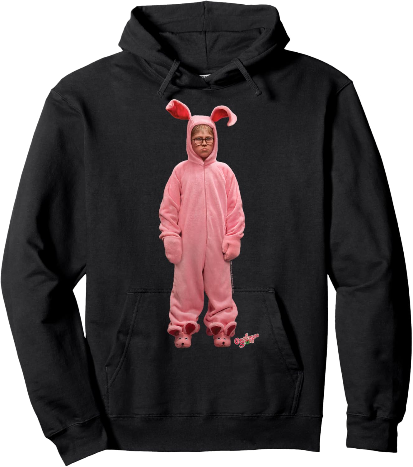 A Christmas Story Ralphie Pink Bunny Pink Nightmare Hoodie - Hoodie | Black