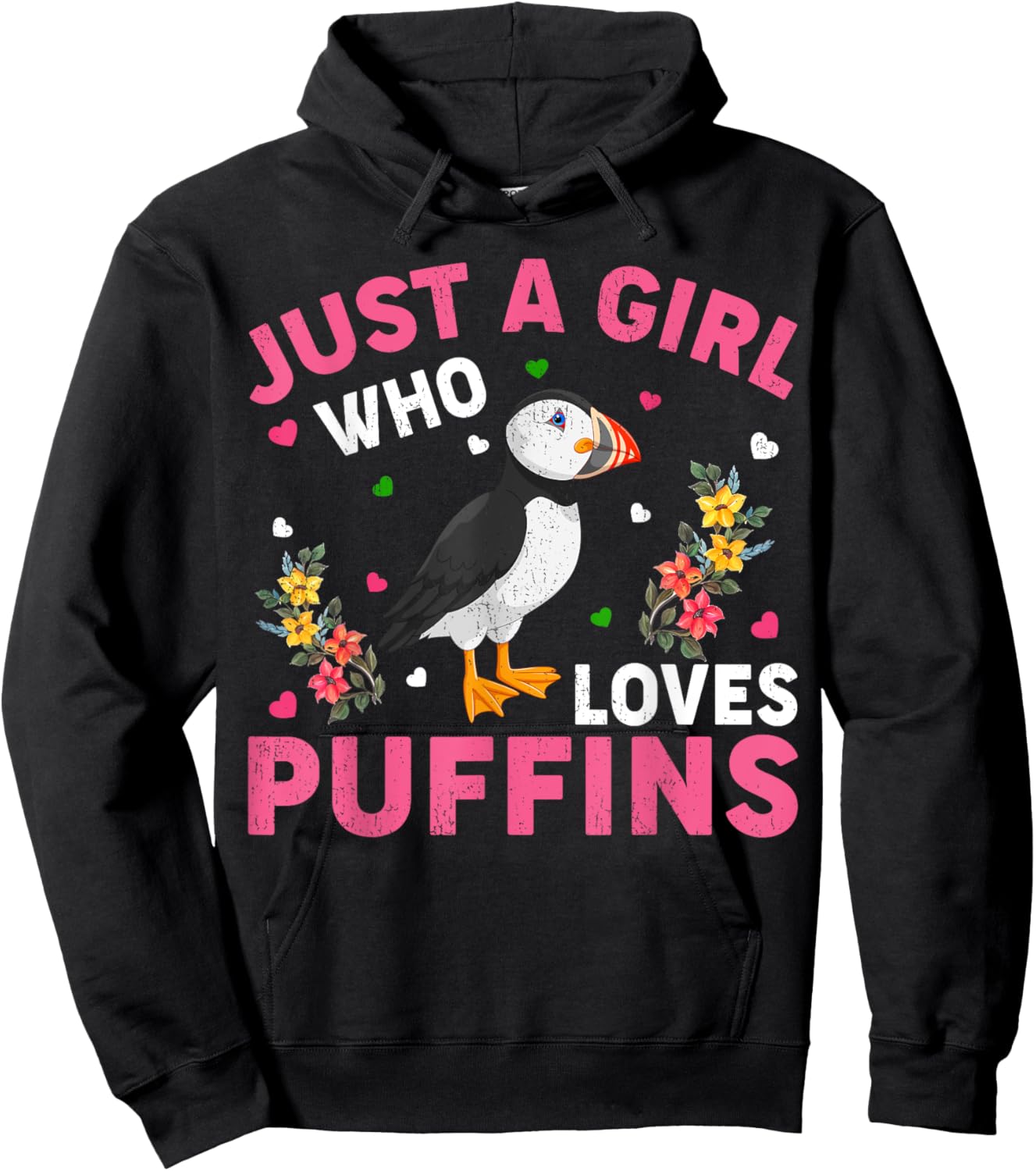 Puffin Bird Lover Just A Girl Who Loves Puffins Hoodie - Hoodie | Black