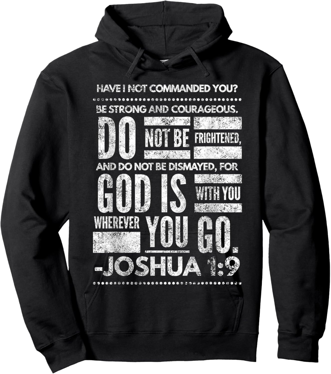 Joshua 1:9 Jesus Sermon New Testament Christian Bible Gift Hoodie - Hoodie | Black
