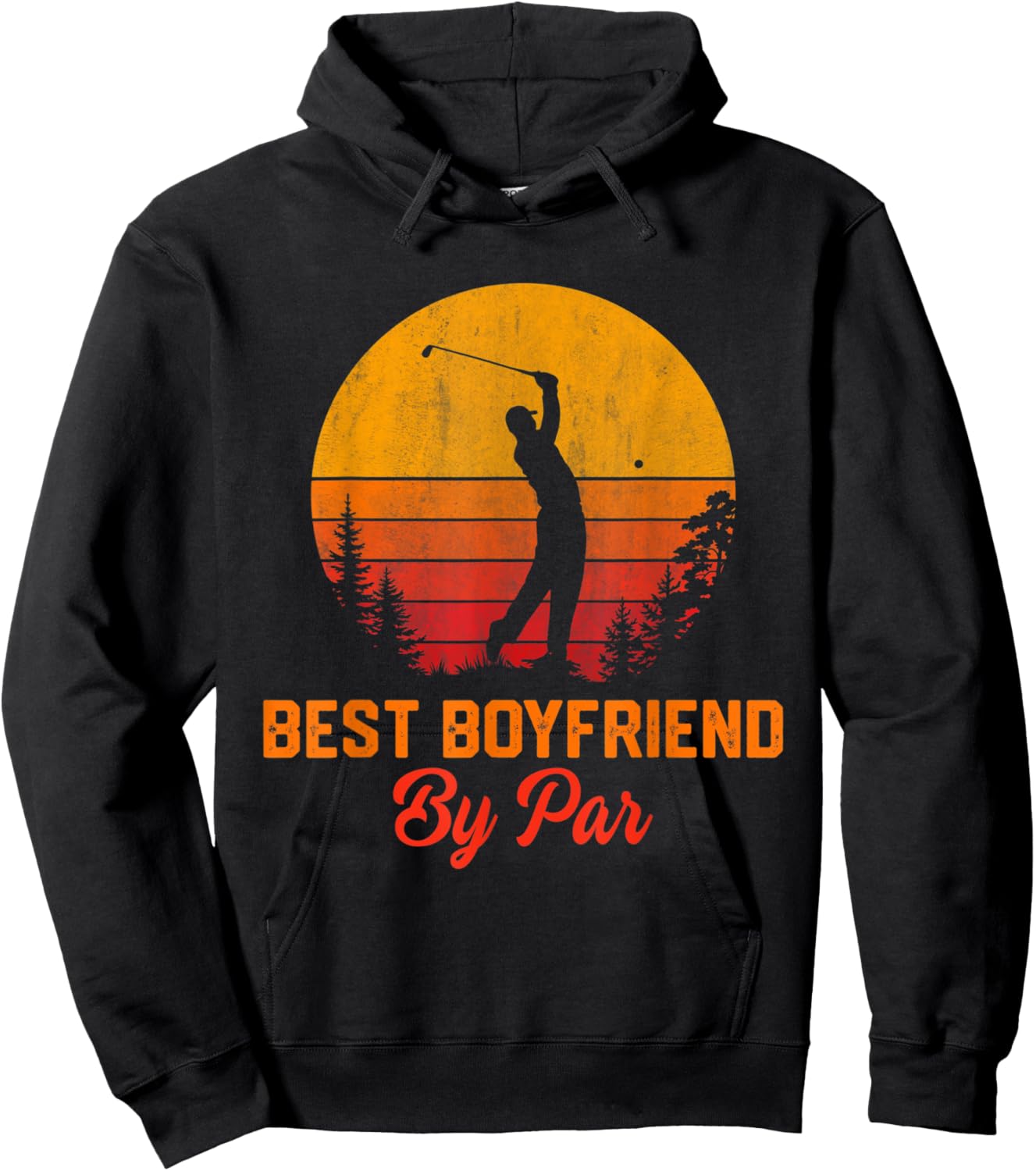Vintage Best Boyfriend By Par Golf Boyfriend Golf Lover Hoodie - Hoodie | Black