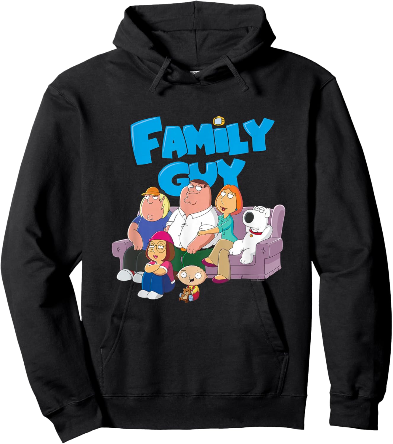 Family Guy Griffin Family with Logo Cartoon Hoodie - Hoodie | Black