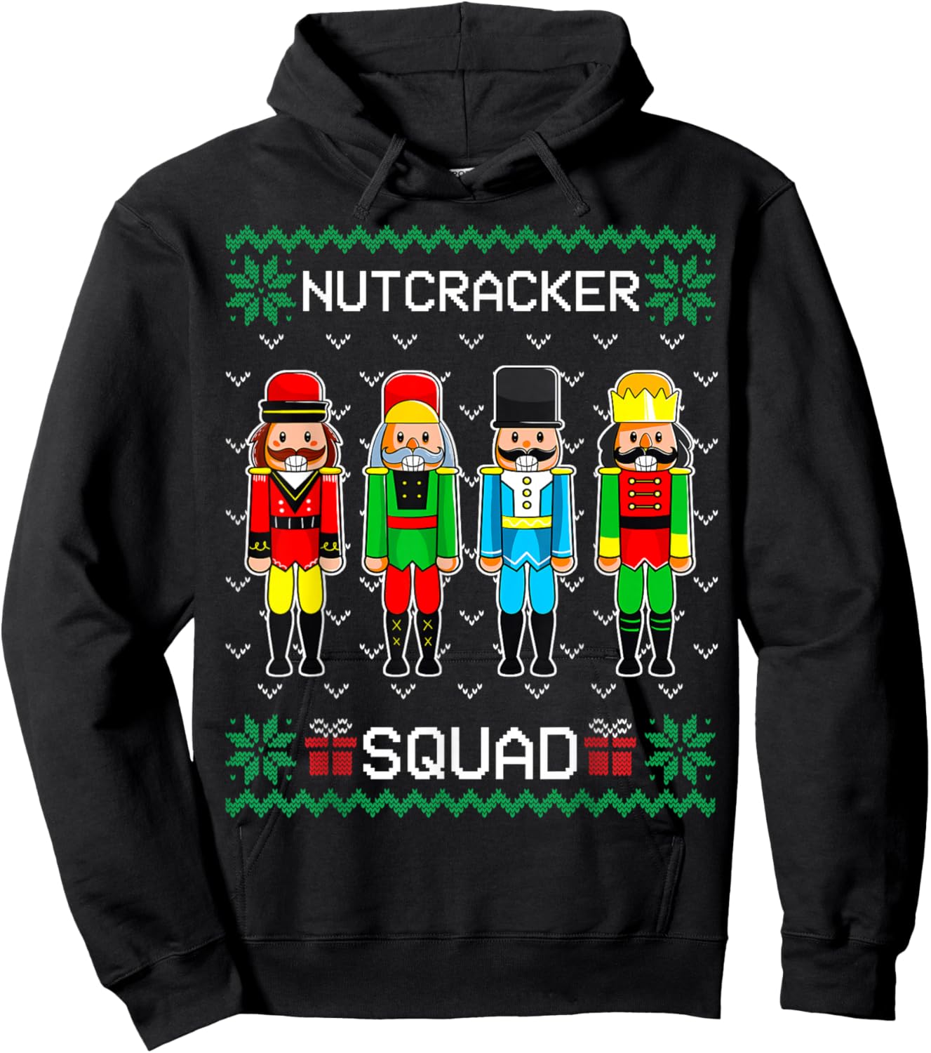 Nutcracker Squad Ballet Dance Christmas Matching Family Hoodie - Hoodie | Black