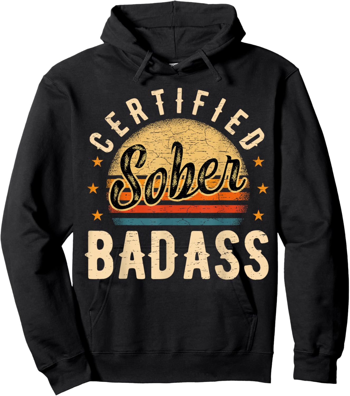 Sober I Sobriety Wine AA Anonymous Drinking Party Hoodie - Hoodie | Black