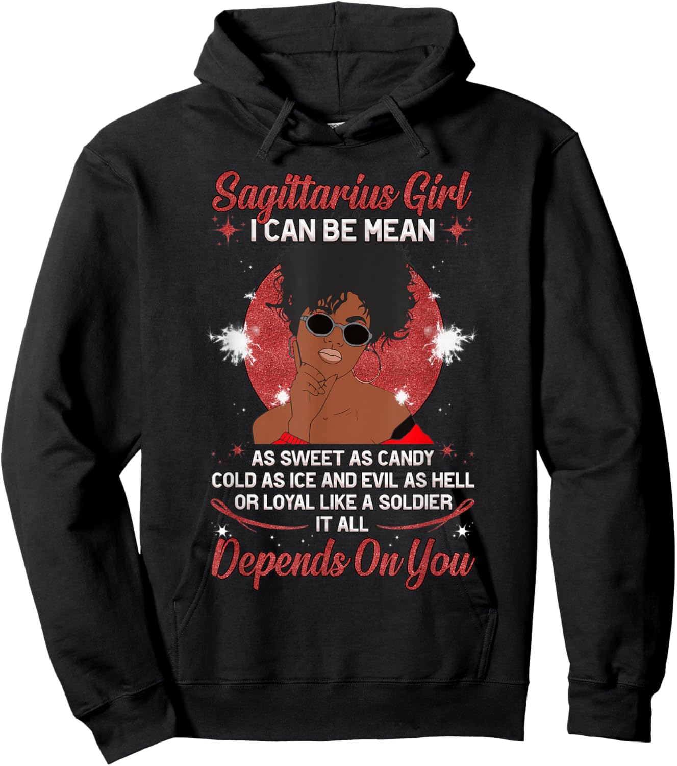 Black Pride Melanin Sagittarius I can Be Mean Hoodie - Hoodie | Black