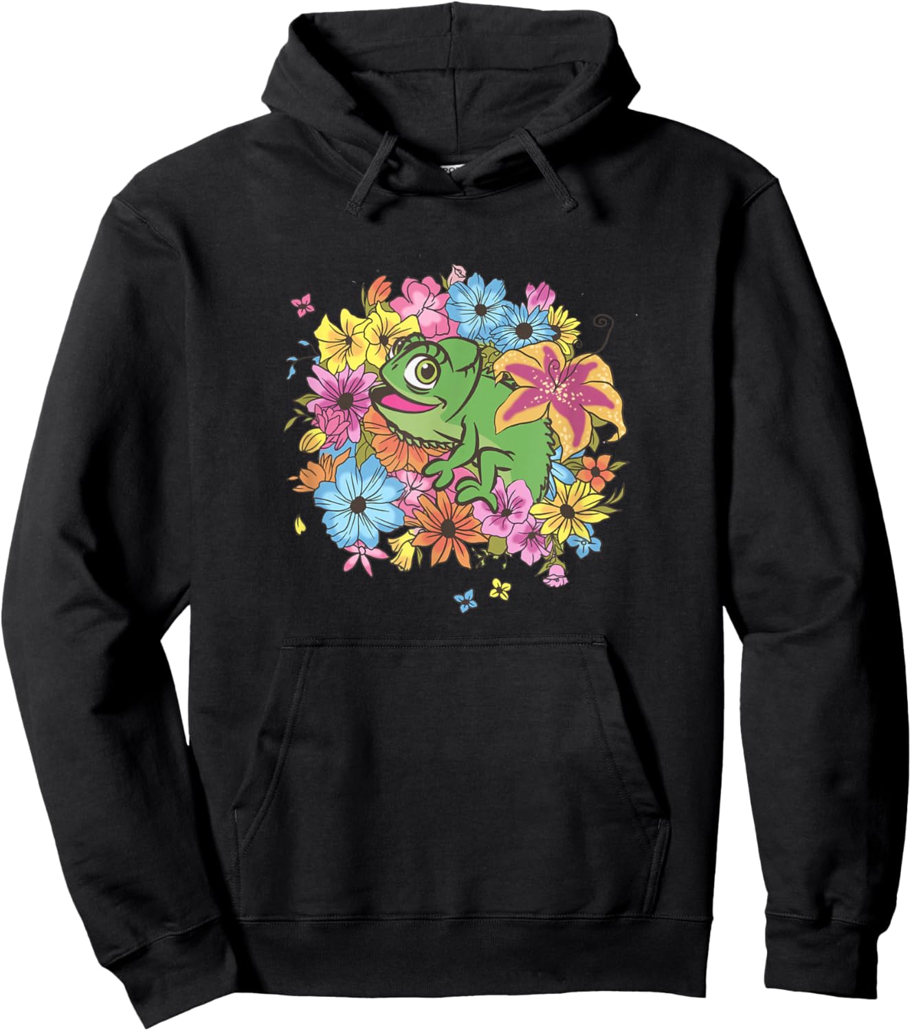 Disney Tangled Floral Pascal Small Hoodie - Hoodie | Black
