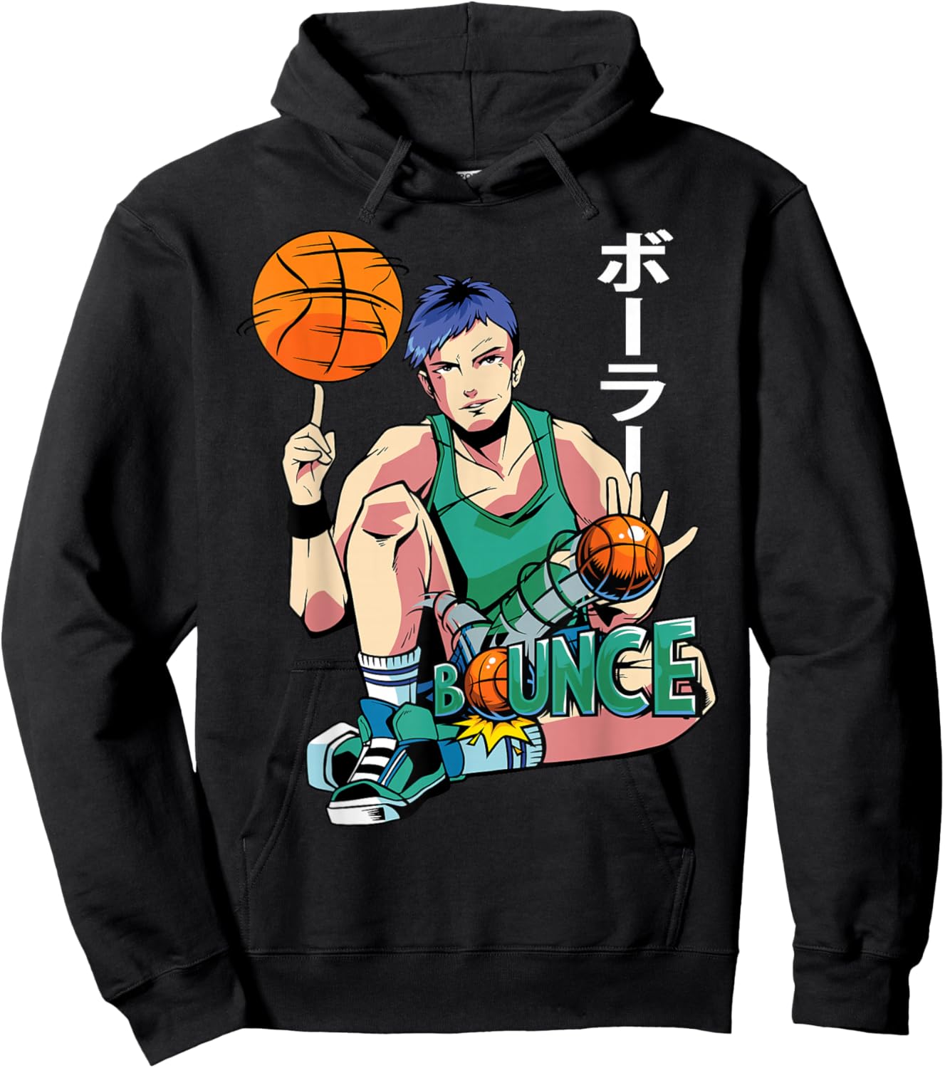 Anime Basketball - Japanese Aesthetics - Otaku - Manga Hoodie - Hoodie | Black