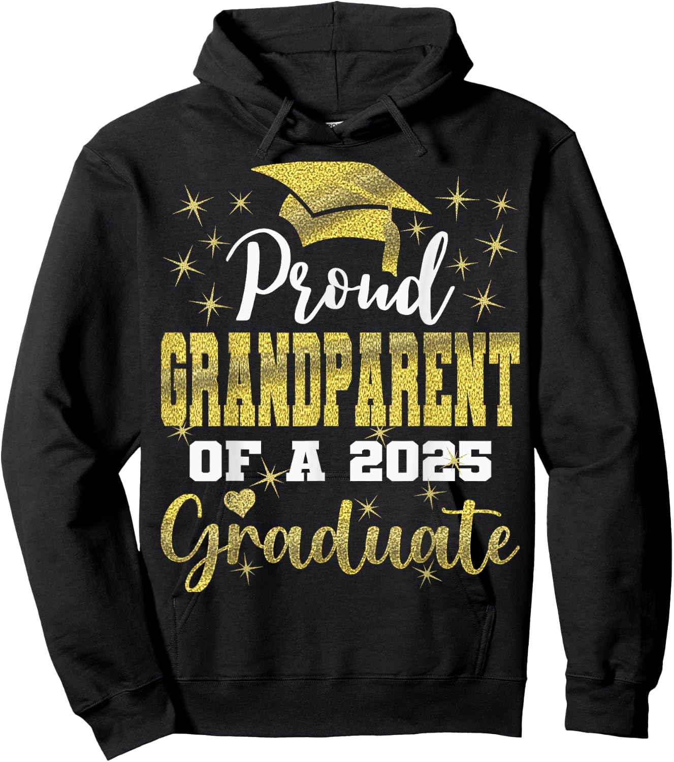 Super Proud Grandparent of 2025 Graduate Graduation Family Hoodie - Hoodie | Black