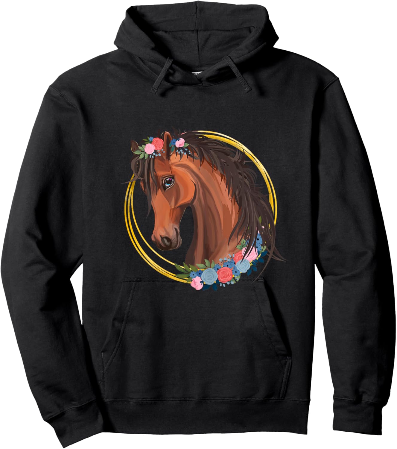 Horse Lover Shirt Girls Horseback Riding Equestrian Horse Hoodie - Hoodie | Black