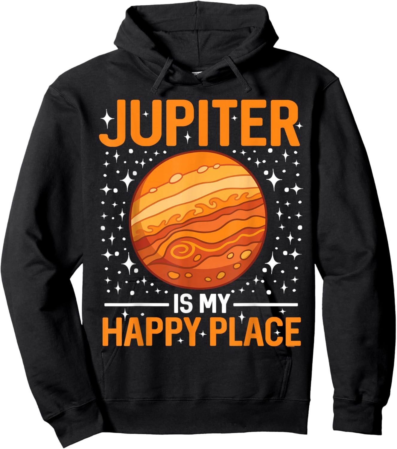Jupiter Is My Happy Place - Jupiter Planet Space Hoodie - Hoodie | Black