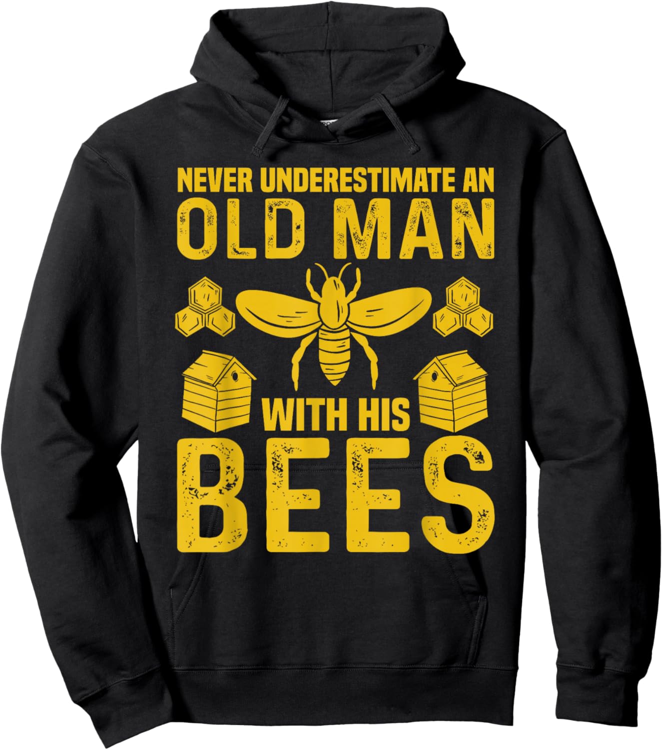 Apiary Bee Keeper an Old Man with His Bees Beekeeping Hoodie - Hoodie | Black