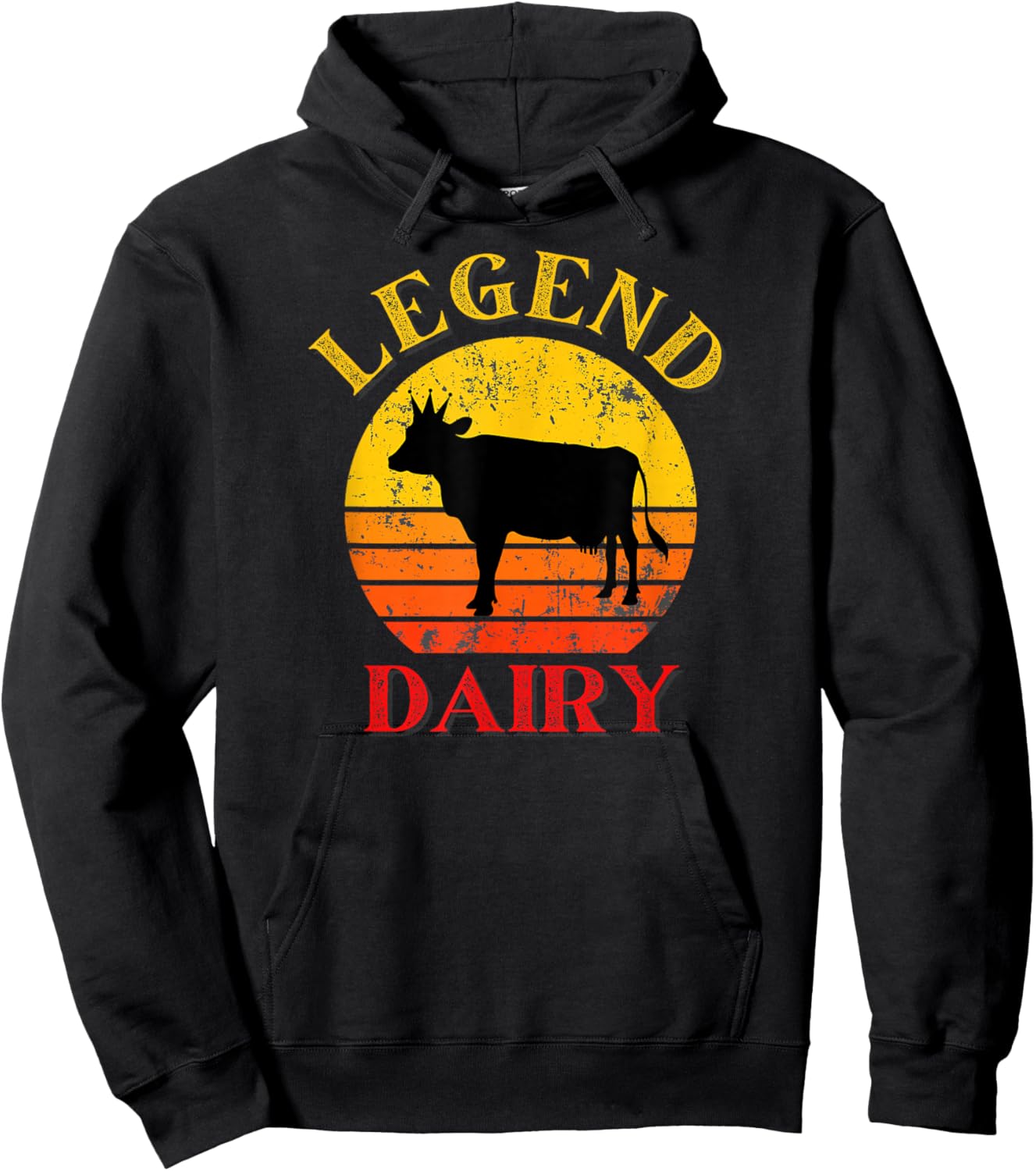 Legend Dairy Cow A Legend on the Farm Hoodie - Hoodie | Black