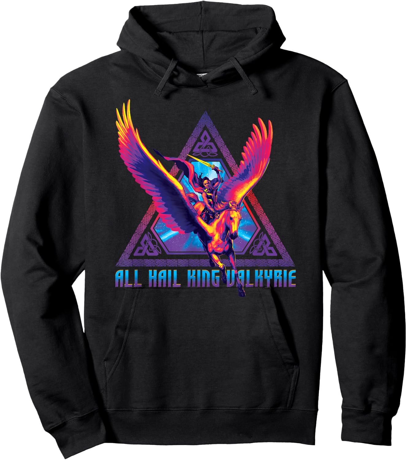 Marvel Thor: Love and Thunder All Hail King Valkyrie Hoodie - Hoodie | Black