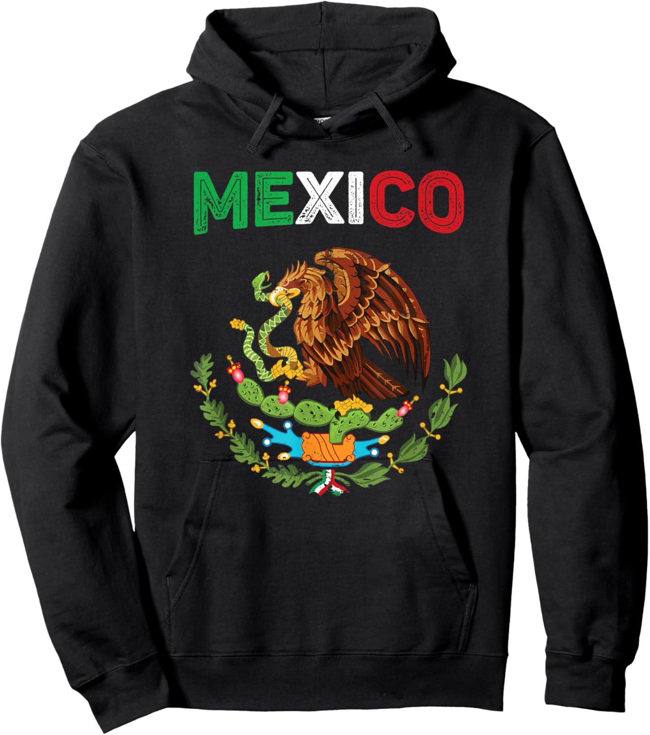Mexico Flag Vintage Mexican Flag Hoodie - Hoodie | Black