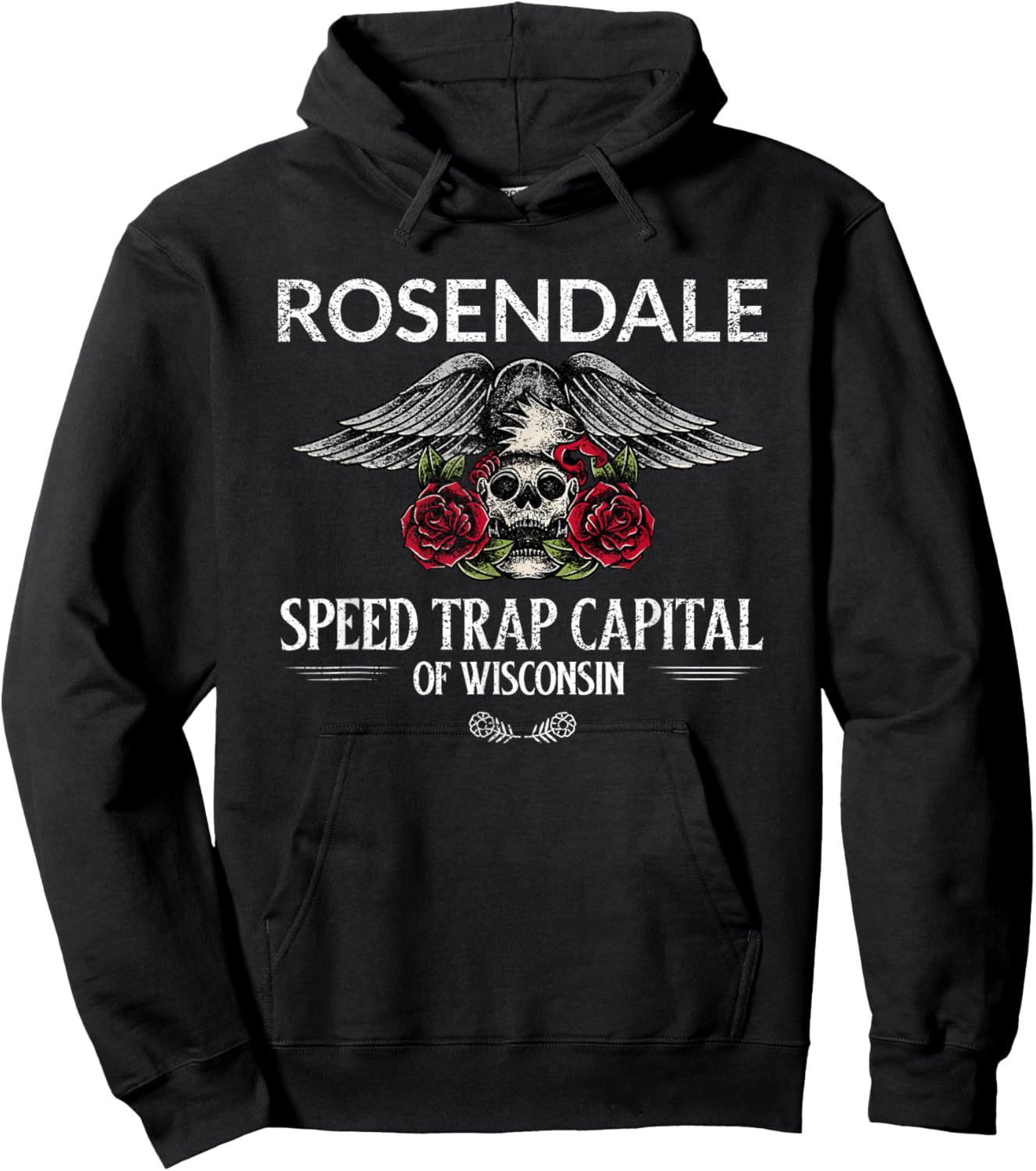 Rosendale Speed Trap Capital of Wisconsin Hoodie - Hoodie | Black