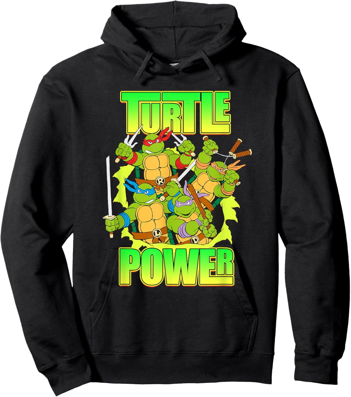 Mademark x Teenage Mutant Ninja Turtles - Turtle Power - Retro TMNT Hoodie - Hoodie | Black