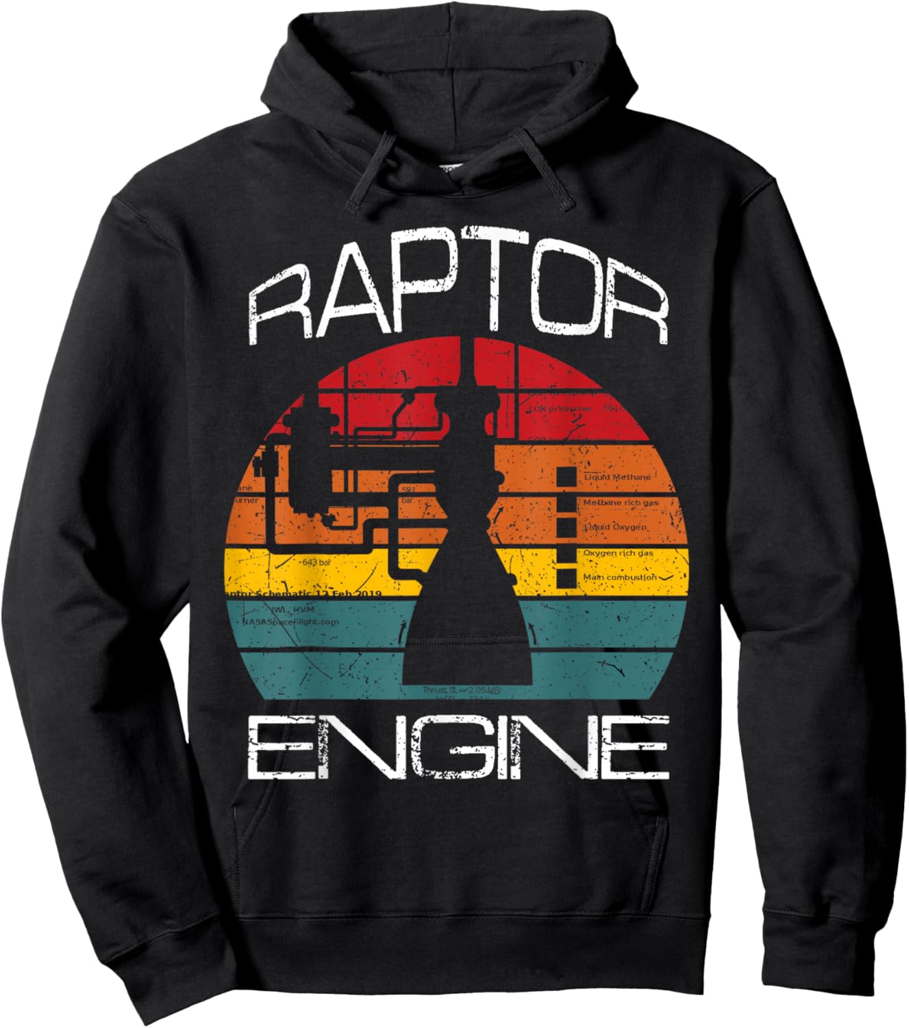 Starship Raptor Engine For Rocket Scientist & Space Explorer Hoodie - Hoodie | Black
