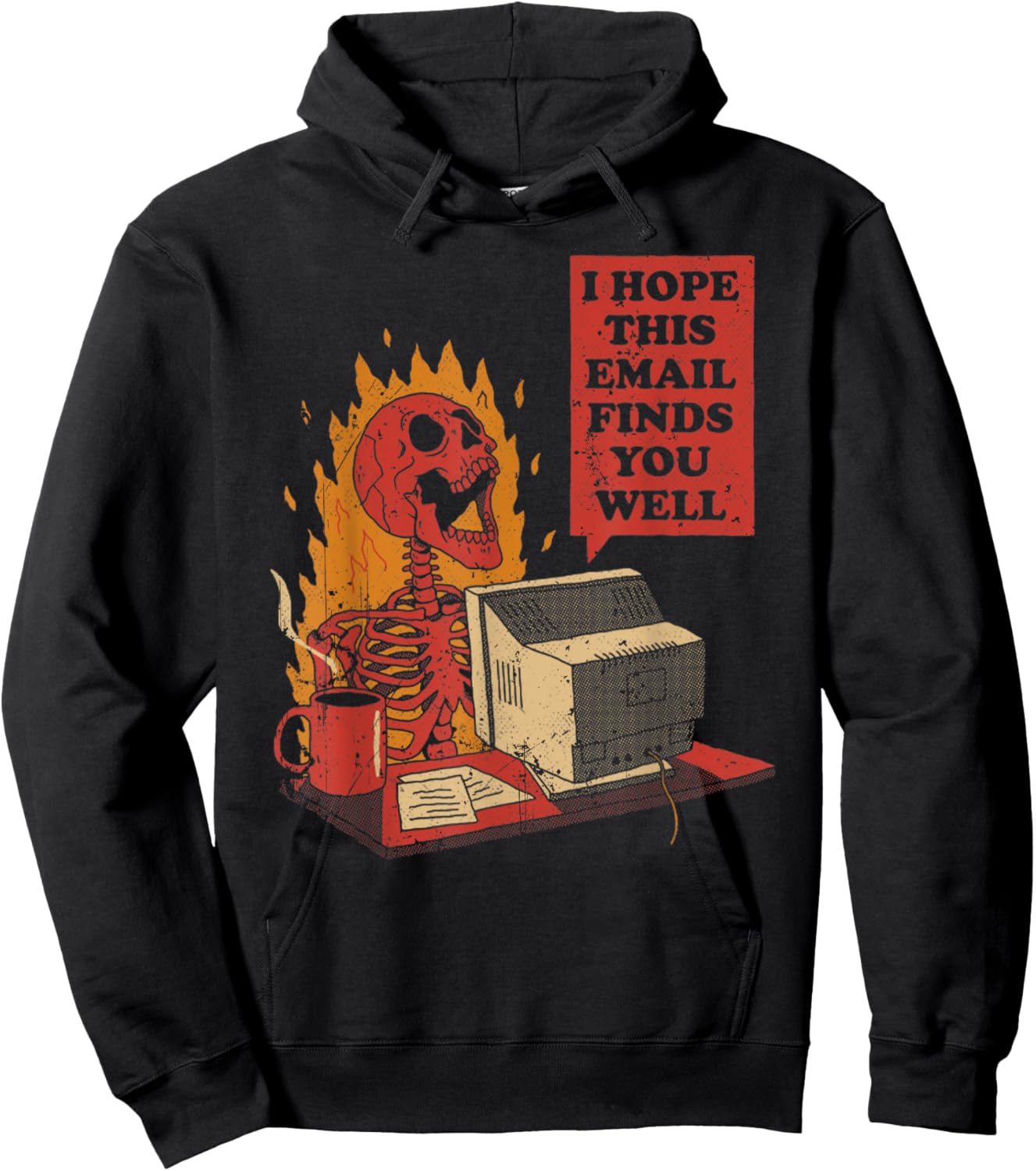 Vintage You Got Mail - You Have One Unread Message Hoodie - Hoodie | Black