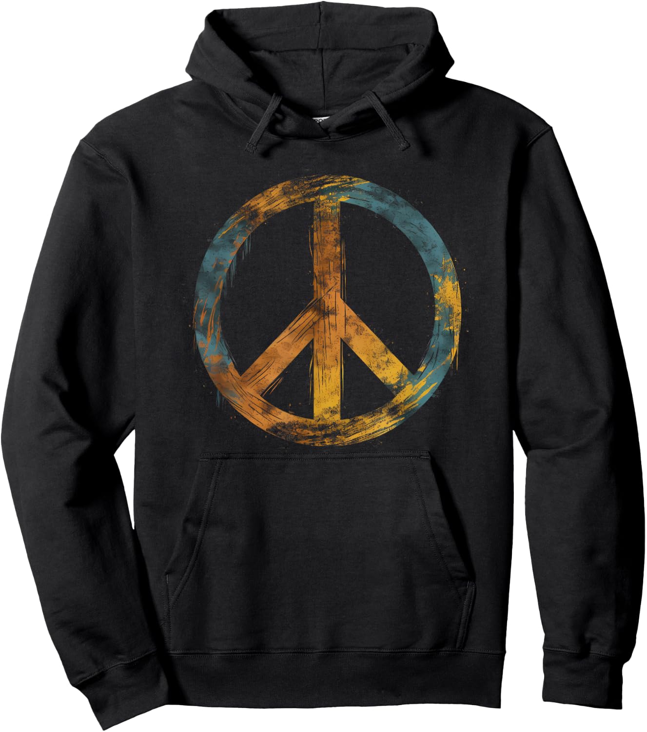 Peace Symbol Retro Design Peace Sign Hoodie - Hoodie | Black