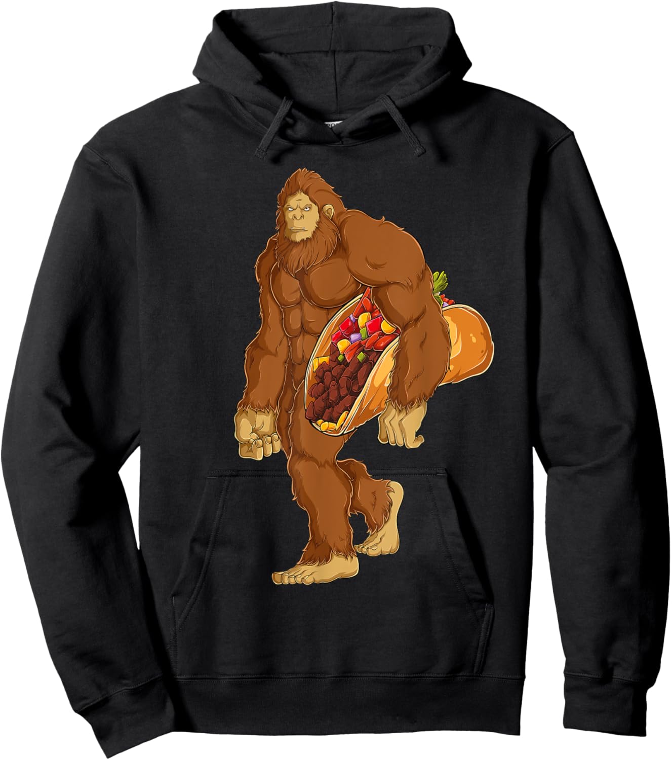 Funny Bigfoot Taco Sasquatch Cinco de Mayo Boys Men Kids Hoodie - Hoodie | Black