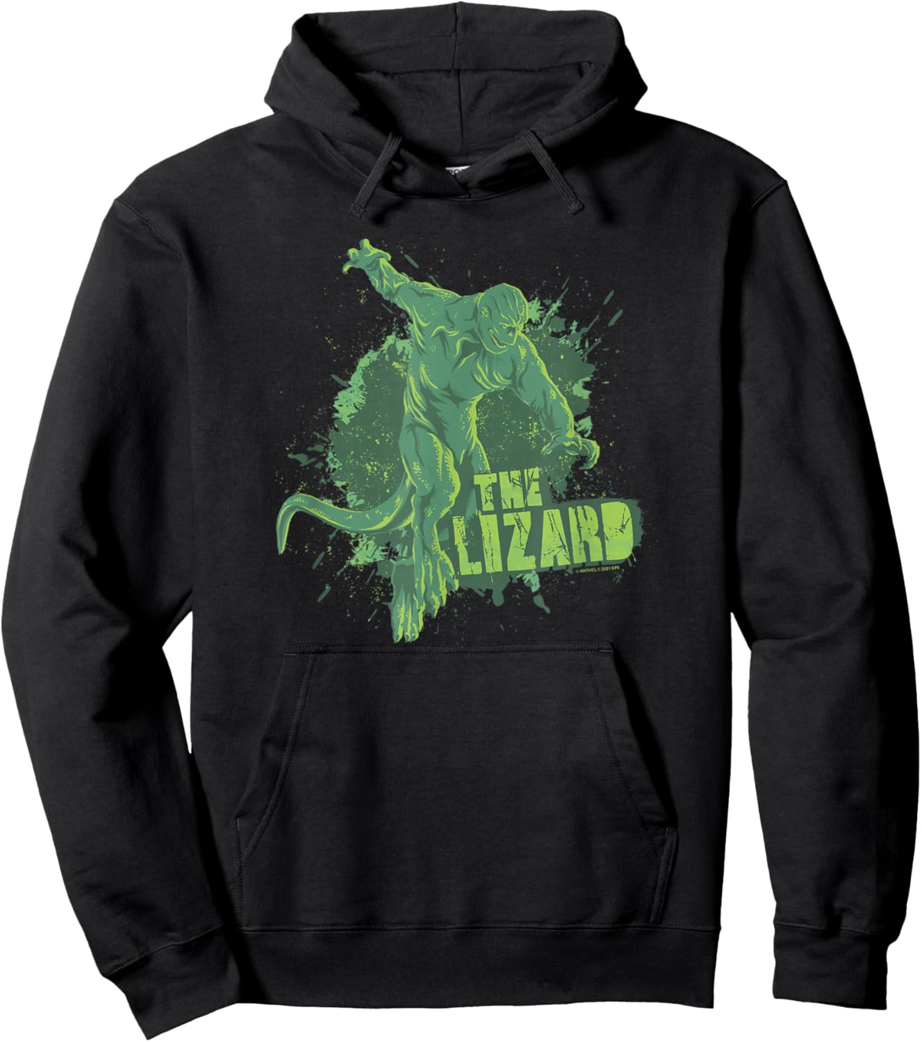 Marvel Spider-Man No Way Home The Lizard Paint Splatter Hoodie - Hoodie | Black