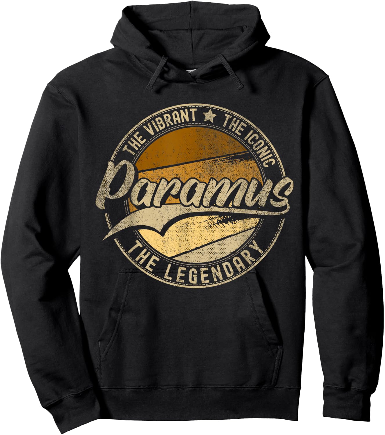 Paramus NJ | New Jersey | Vintage Distressed Hoodie - Hoodie | Black