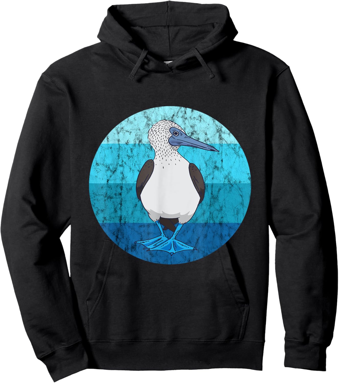 Blue-footed boobies boobies bird lovers retro vintage water Hoodie - Hoodie | Black