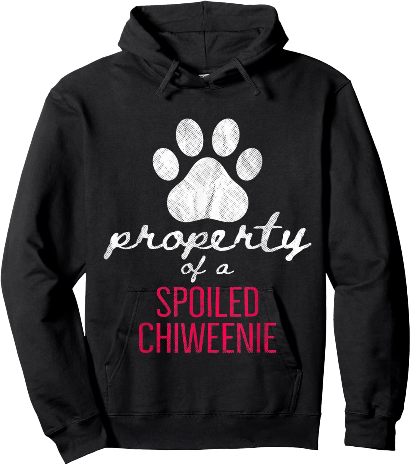 Property Of A Spoiled Chiweenie Funny Dog Lover Mom Dad Men Women Hoodie - Hoodie | Black