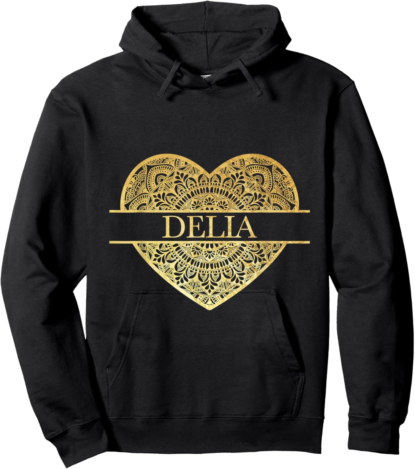 Delia Name Hoodie - Hoodie | Black
