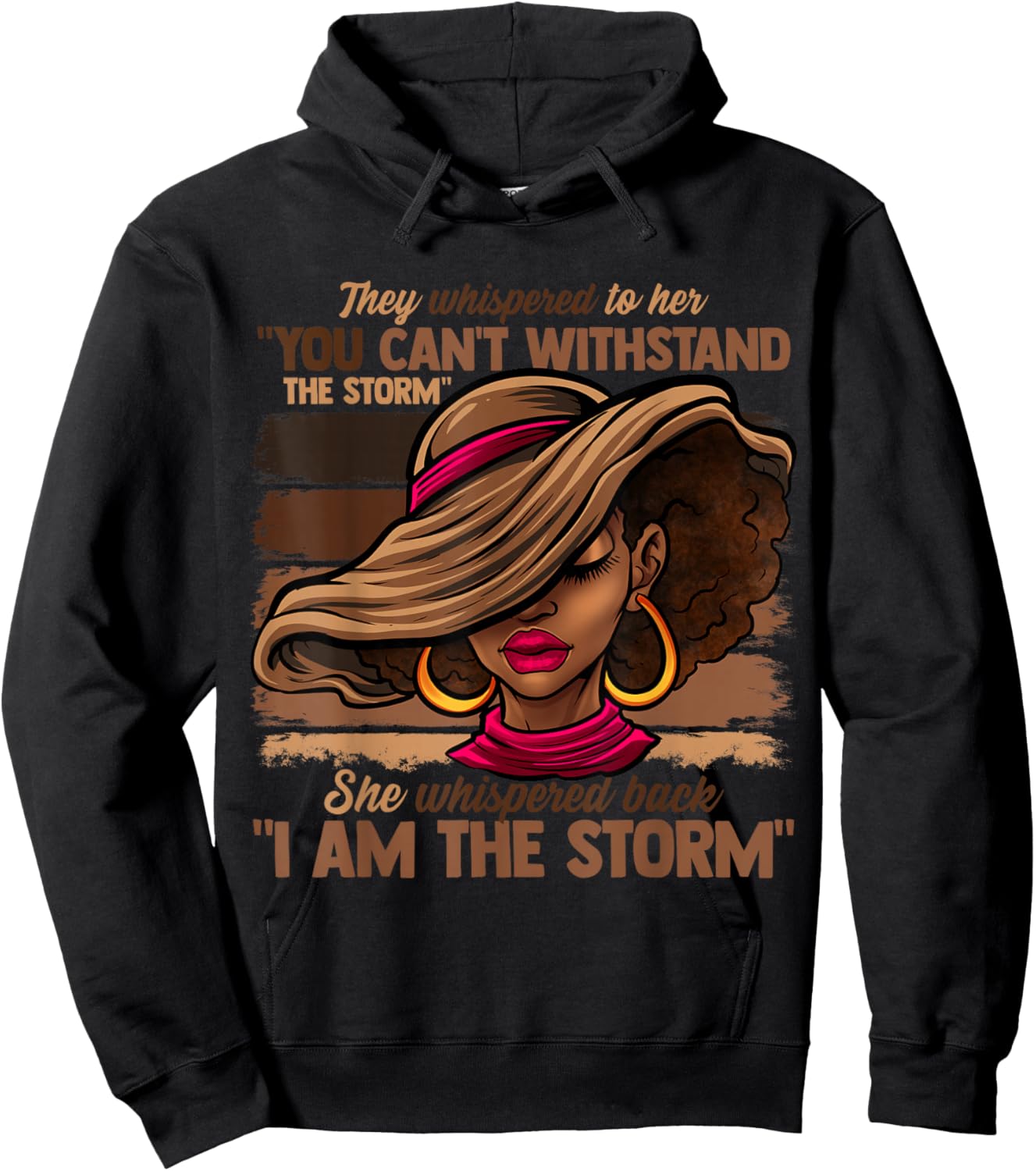 Melanin Colors Women I Am The Storm Black Empowerment Girls Hoodie - Hoodie | Black