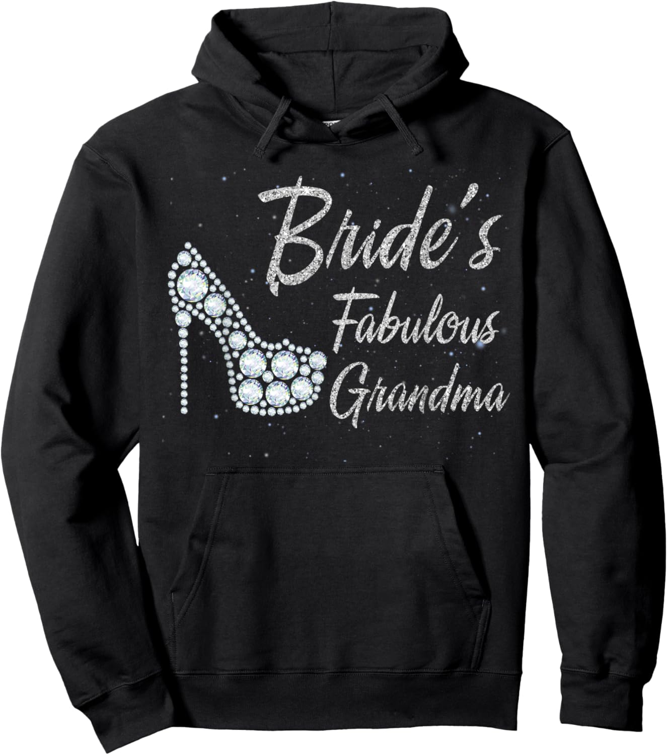 Bride's Fabulous Grandma, Grandma Of The Bride Hoodie - Hoodie | Black
