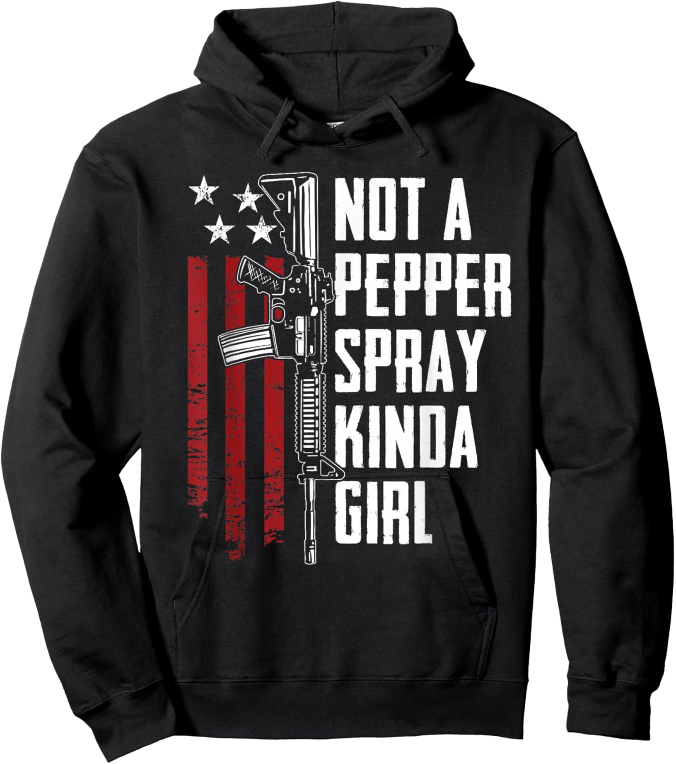 Not A Pepper Spray Kinda Girl - Gun Women 2nd Amendment Hoodie - Hoodie | Black