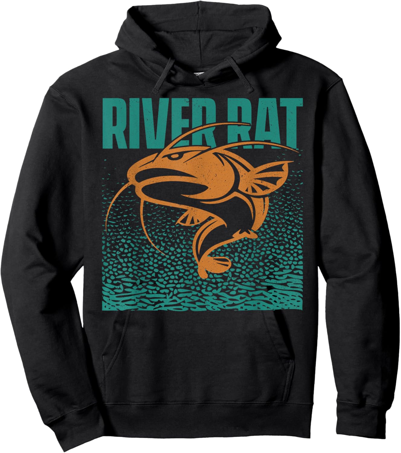 Catfishing Freshwater River Rat - Catfish Fishing Hoodie - Hoodie | Black