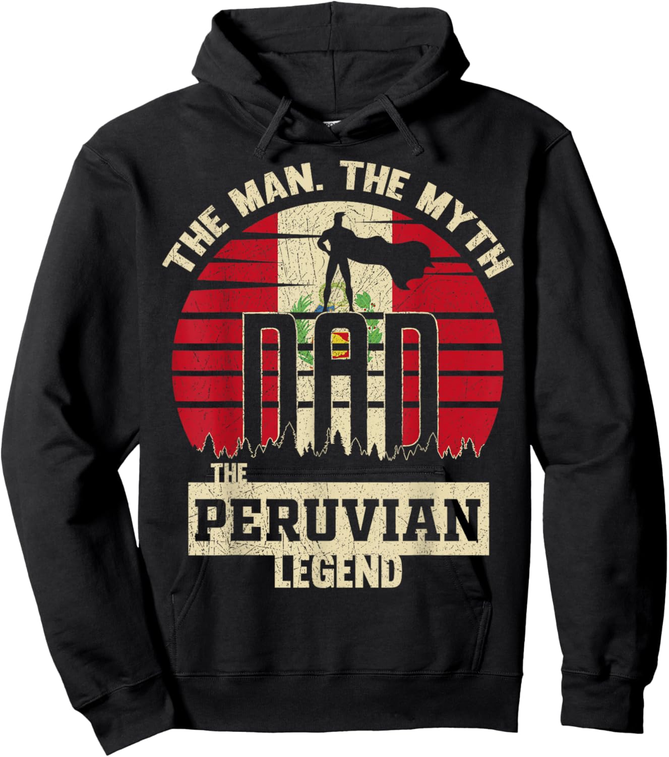 The Man The Myth The Peruvian Legend Dad Hoodie - Hoodie | Black