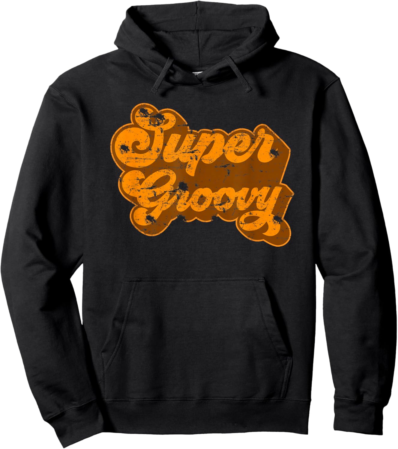 Super Groovy Vintage Retro 1970s Men Women Boy Girls Hoodie - Hoodie | Black