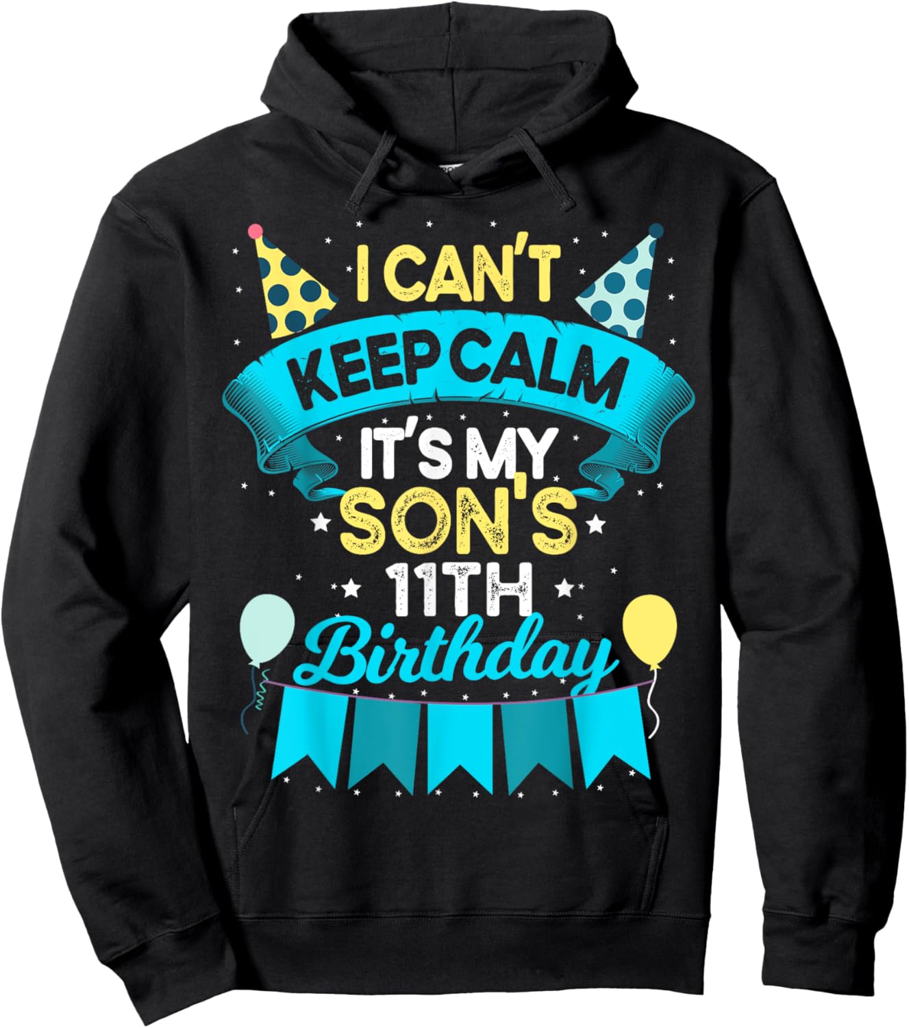 11 Years Old Son Birthday Gift It's My Son 11th Birthday Hoodie - Hoodie | Black