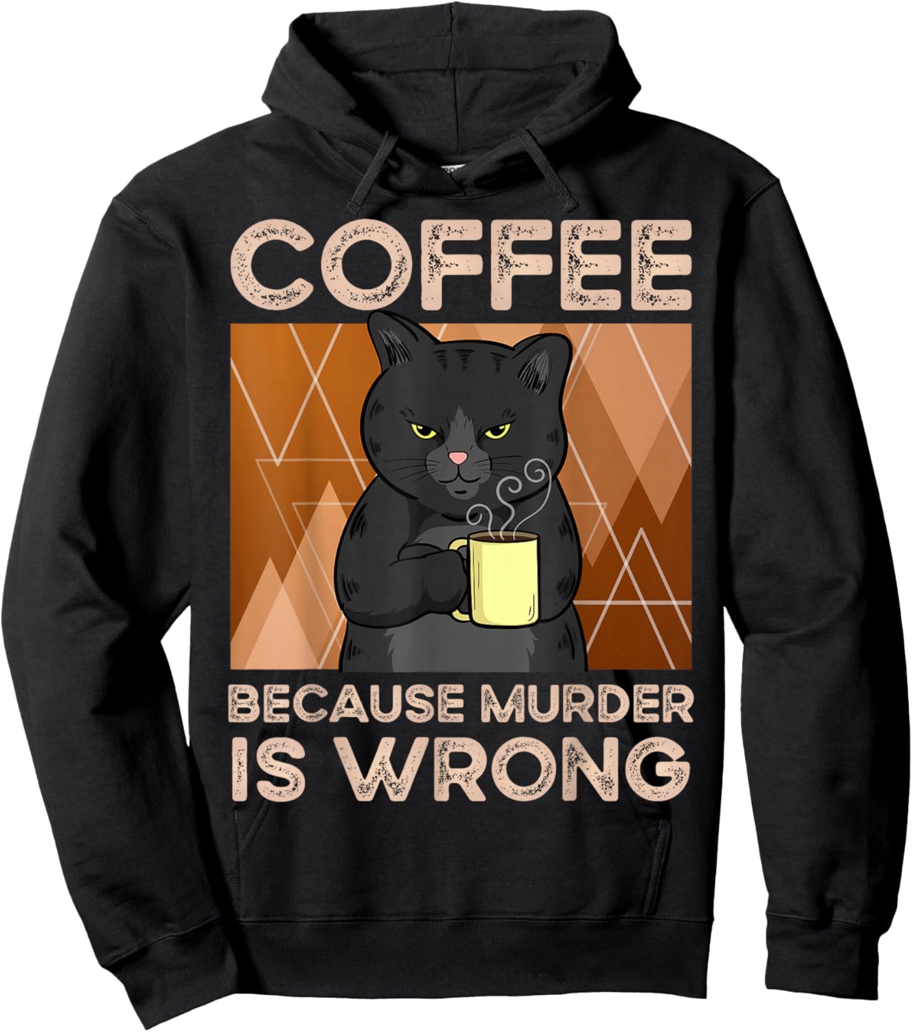 Coffee Because Murder is Wrong Hoodie - Hoodie | Black