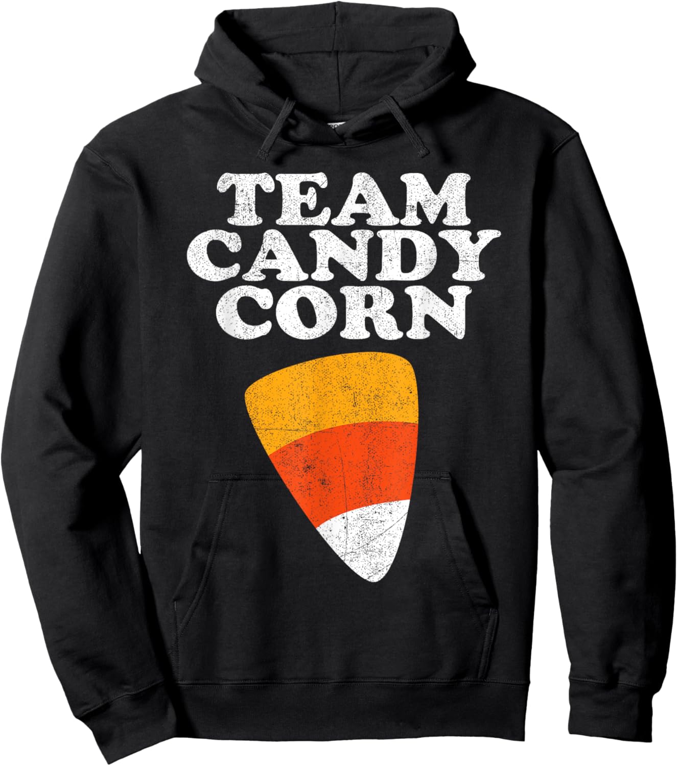 Team Candy Corn Funny Halloween Retro 80's 70's Costume Hoodie - Hoodie | Black