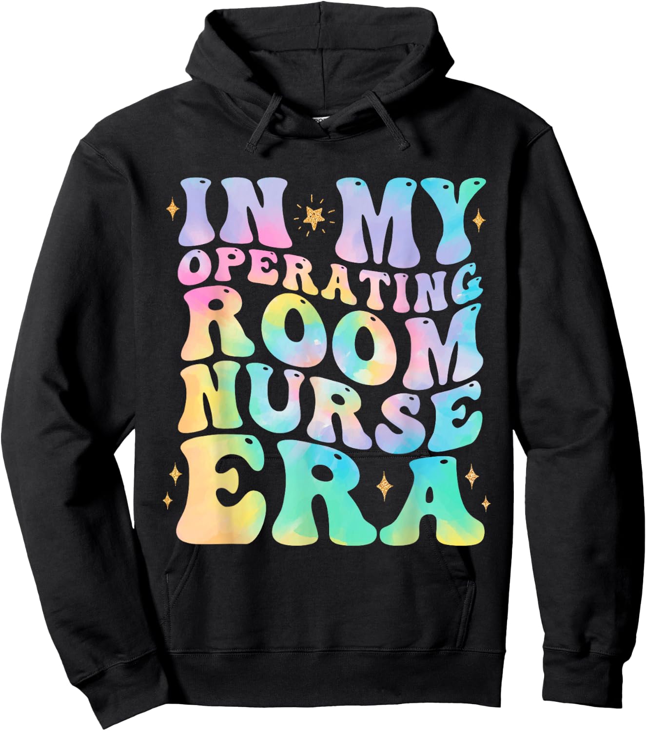 In My Operating room Nurse Era Tie dye Stethoscope OR Nurse Hoodie - Hoodie | Black