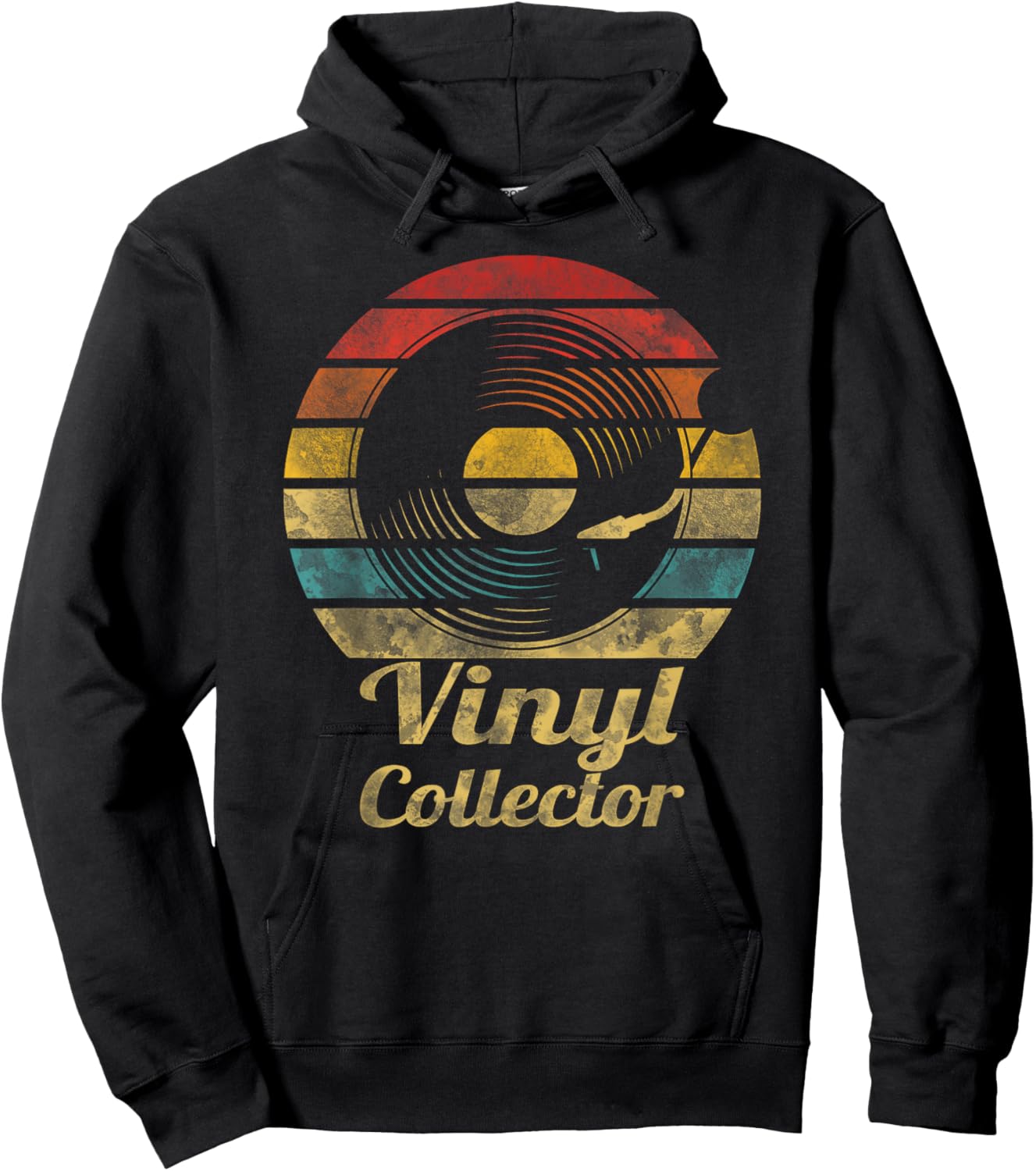 Retro Vinyl Collector Record Player Hoodie - Hoodie | Black