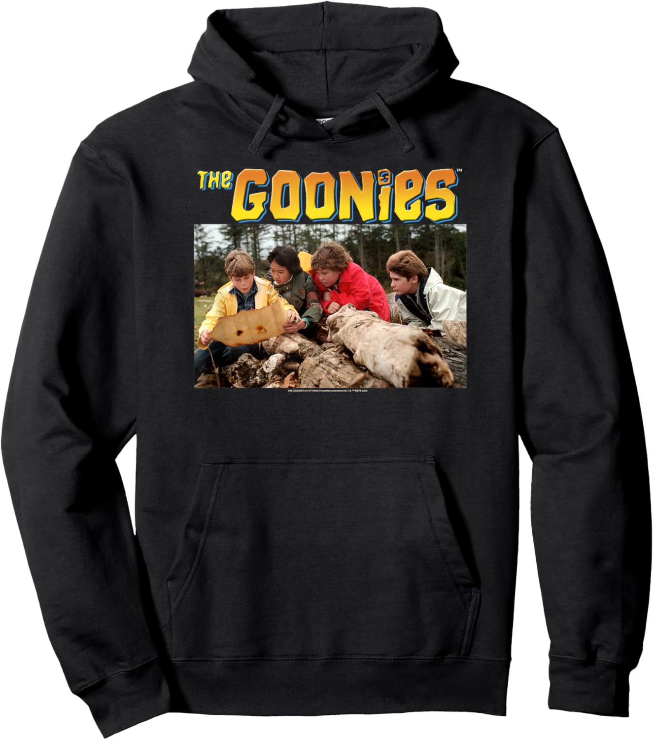 The Goonies Group Photo Logo Hoodie - Hoodie | Black
