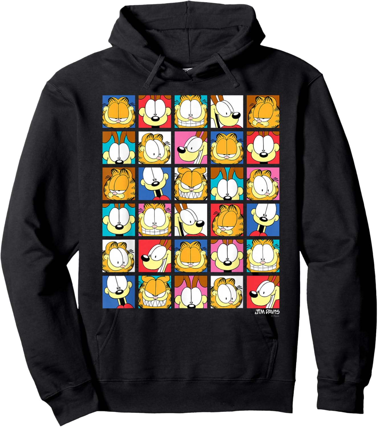 Garfield Expressions Collage Cartoon Cat Hoodie - Hoodie | Black