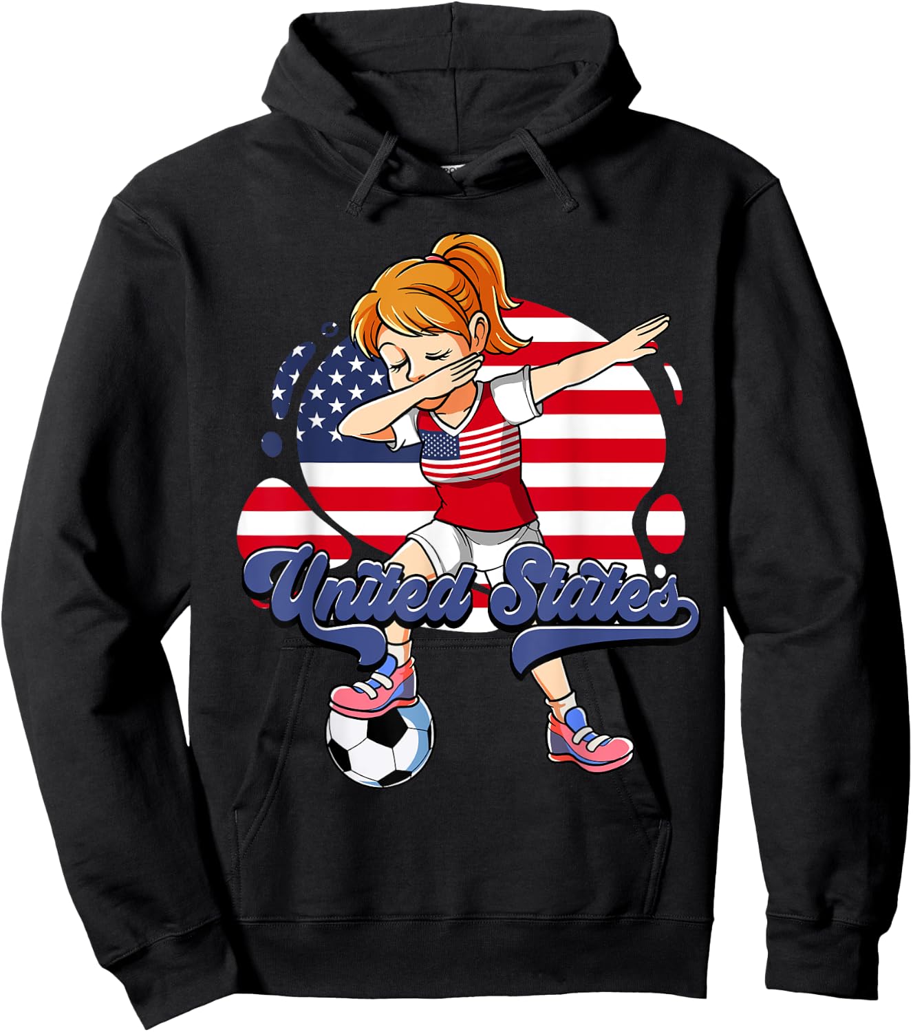 Usa Soccer Hoodie - Hoodie | Black
