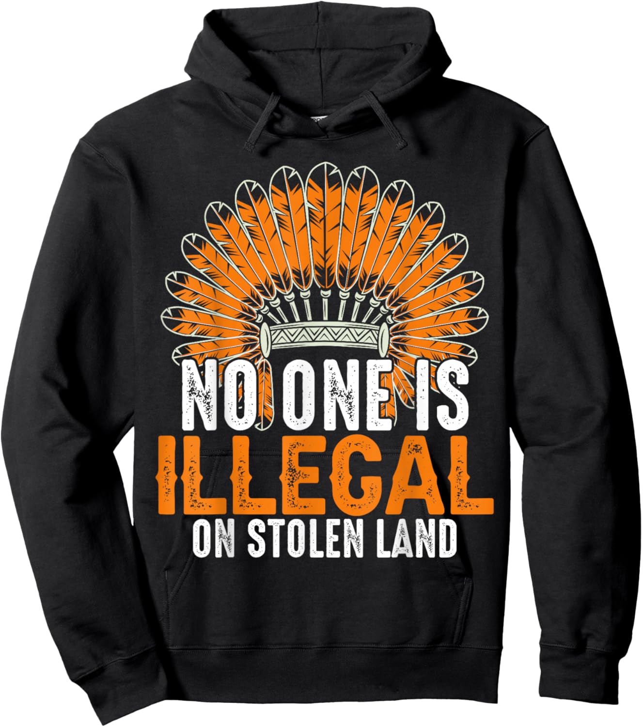 No One Is Illegal On Stolen Land Hoodie - Hoodie | Black