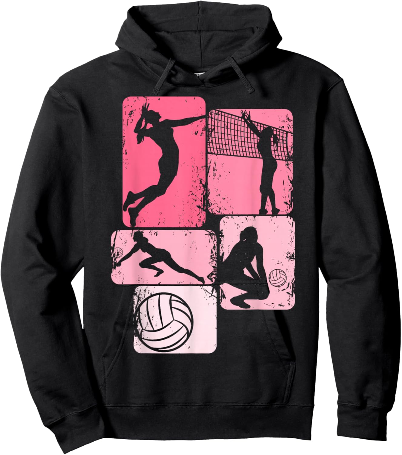 Volleyball Girls Women Youth Girl Player Hoodie - Hoodie | Black