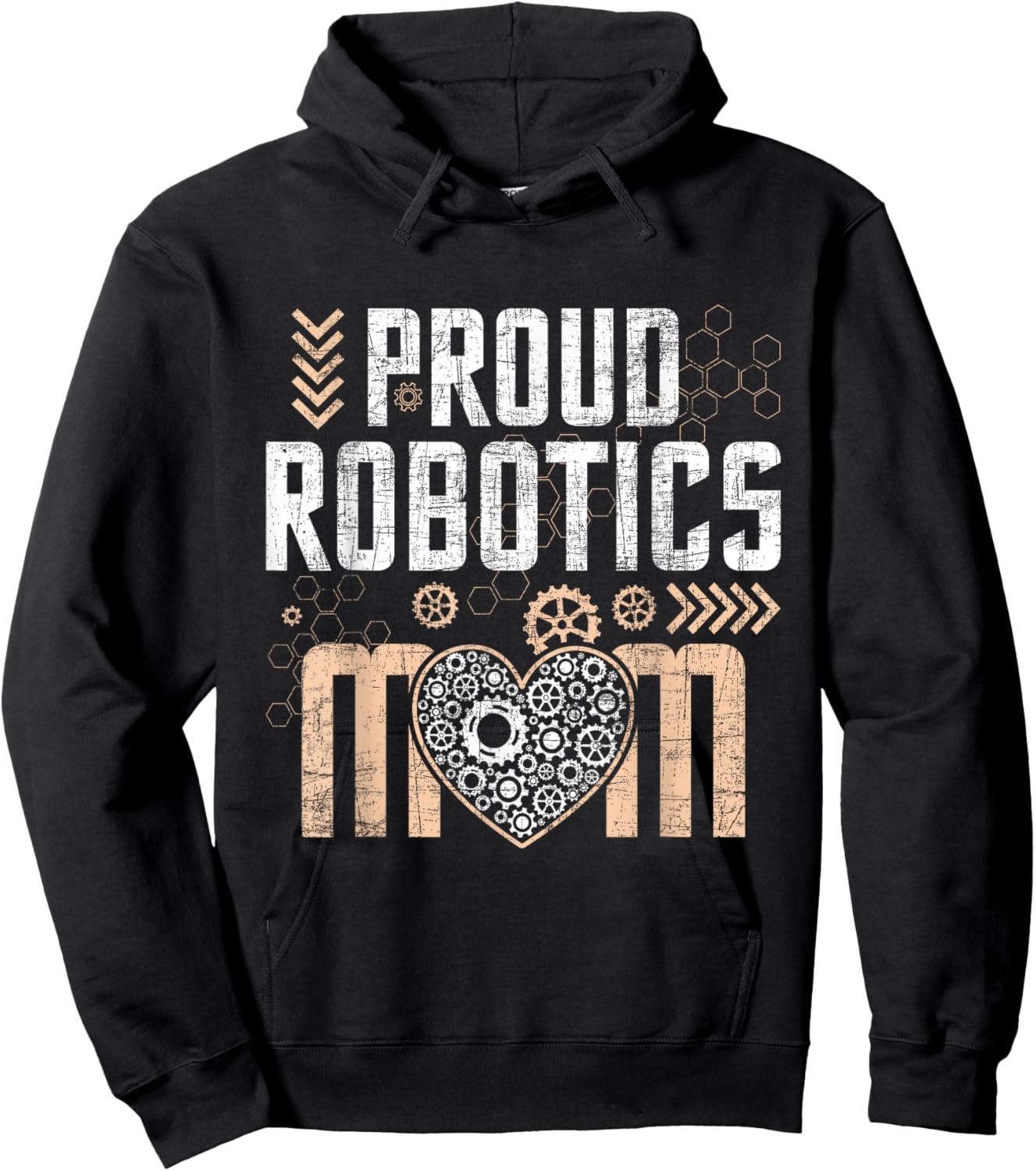 Proud Robotics Mom - Robot Lover Engineer Engineering Cyborg Hoodie - Hoodie | Black