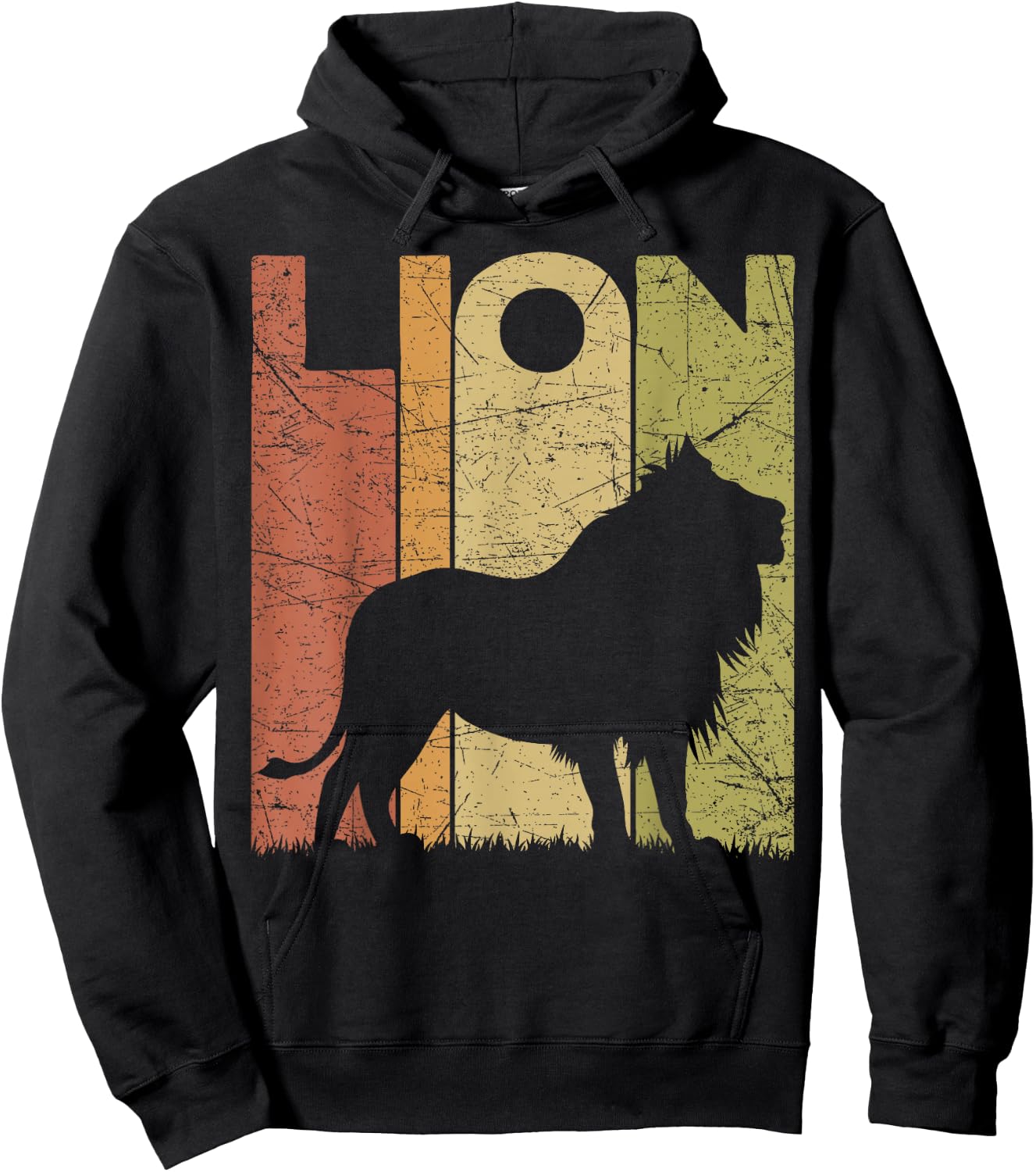 Lion Vintage Zookeeper Retro Lion Zookeeping Hoodie - Hoodie | Black