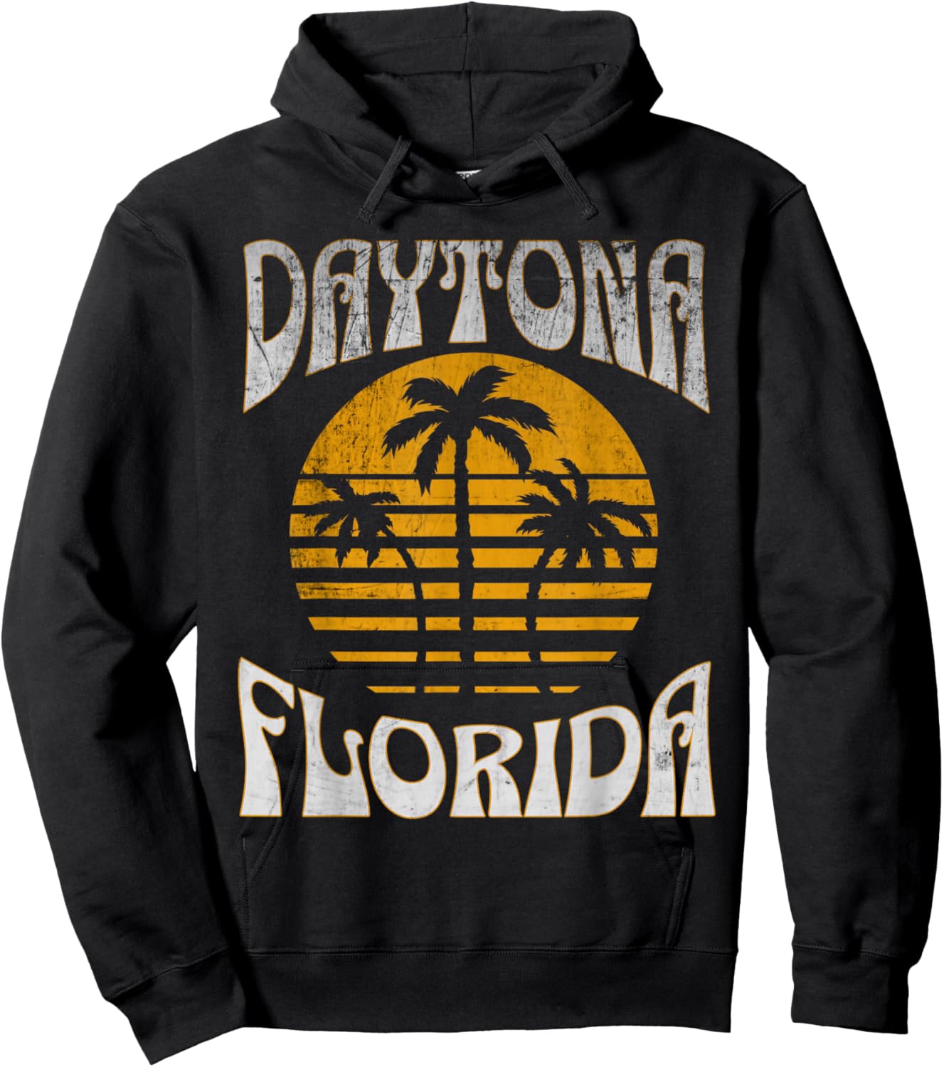 Daytona Florida Beach Summer Vacation Vintage Hoodie - Hoodie | Black