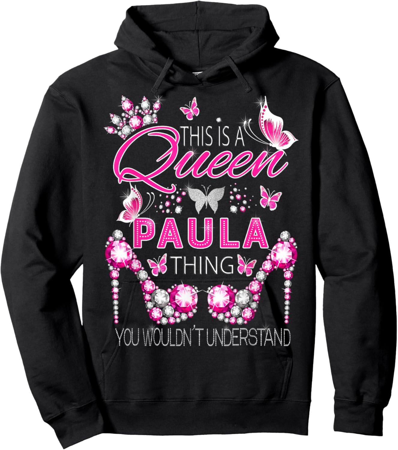 This is a queen Paula thing personalized name birthday Hoodie - Hoodie | Black