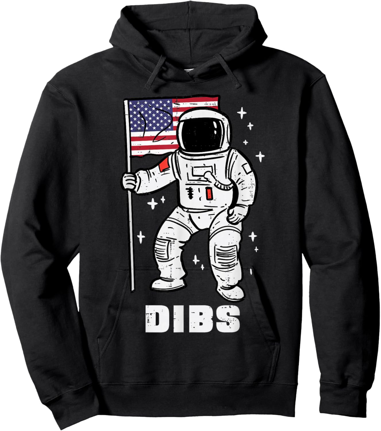 Space Astronaut Dibs Fourth July 4th Patriot Men Women Kids Hoodie - Hoodie | Black